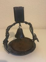 Antike Zuckerschale mit Glocke – Vintage Metall