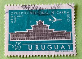 BRIEFMARKEN AUS  Uruguay Flughafen Carrasco  GESTEMPELT  