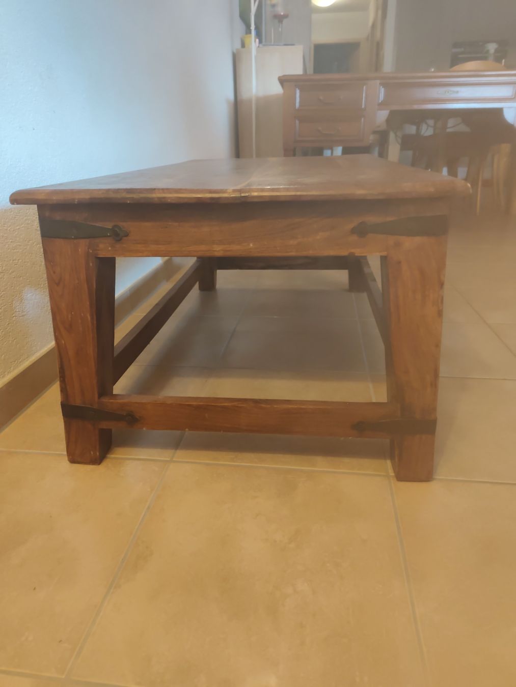 Tavoli: Table basse indienne en bois massif et de style rustique – Usato da Moudon venduto da dupont65 2