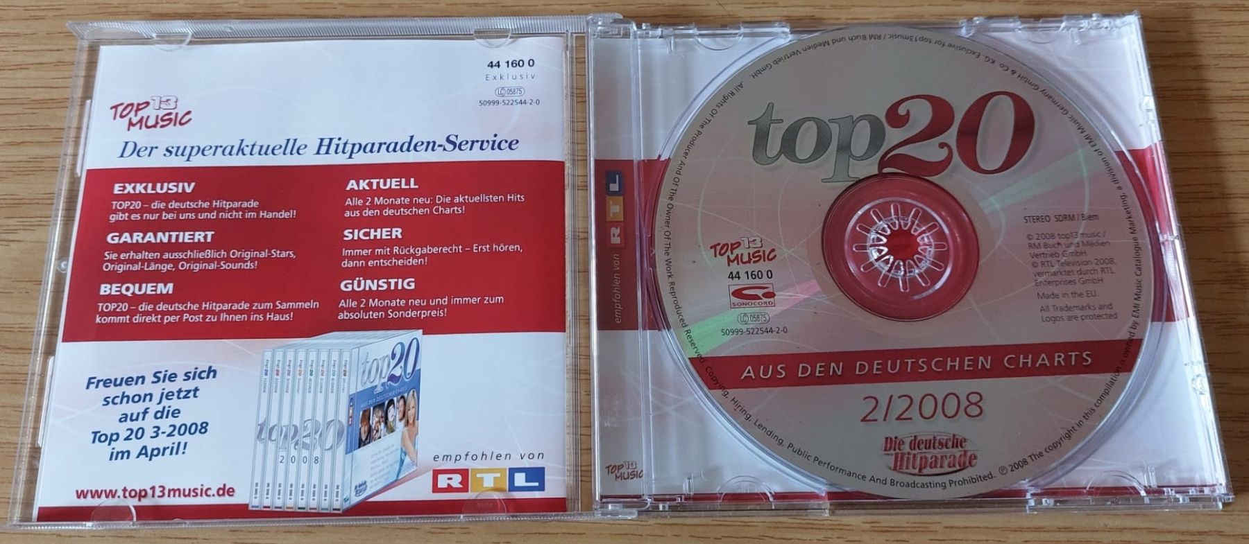 CD: CD - Top 20 - Aus den Deutschen Charts 2/2008 – Usato da Urtenen-Schönbühl venduto da Kahru 2