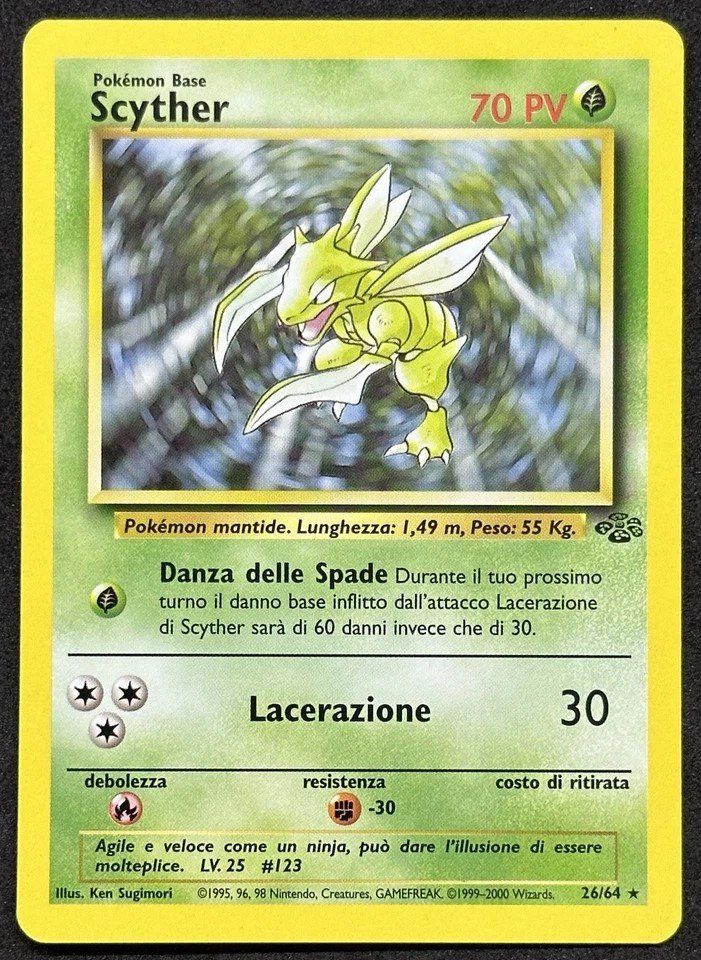 Pokémon Carte collezionabili: Carta Pokemon 26/64 Scyther – Usato da Porza venduto da GioCa65