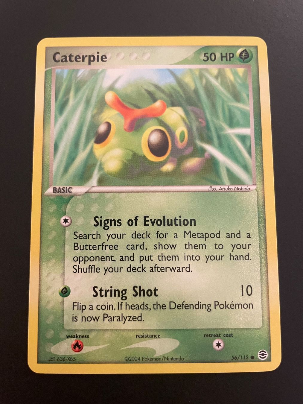 Pokémon Carte collezionabili: Caterpie 56/112 Fire Red & Leaf Green – Usato da Zürich venduto da pokemon_cards