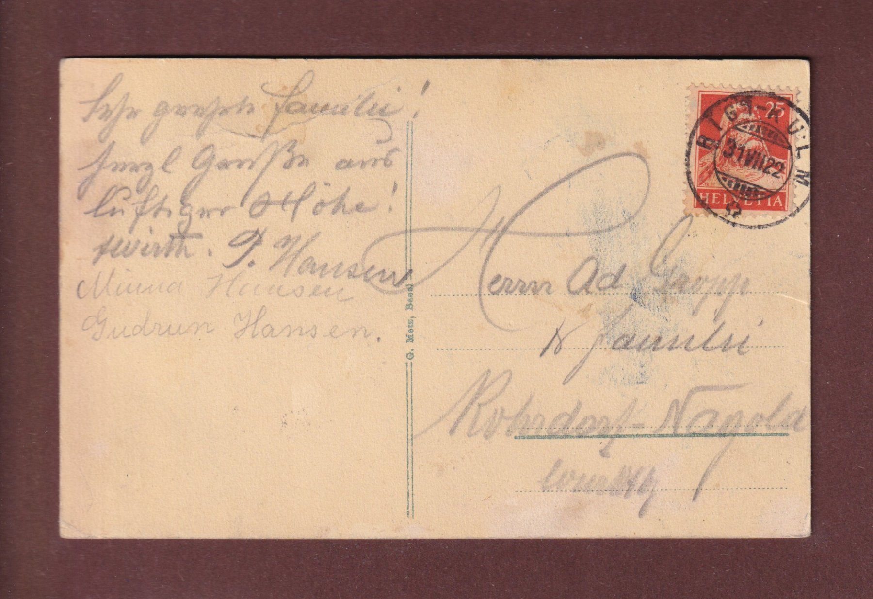 Cartes postales: Blick vom RIGI - Rigi-Kulm - 1922 – D'occasion à Pully par nicecards-shop 1