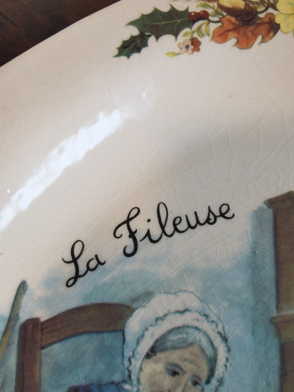 Piatti: Vintage grosser Wandteller "La Fileuse" – Usato da Reinach BL venduto da Coin-Vintage 2