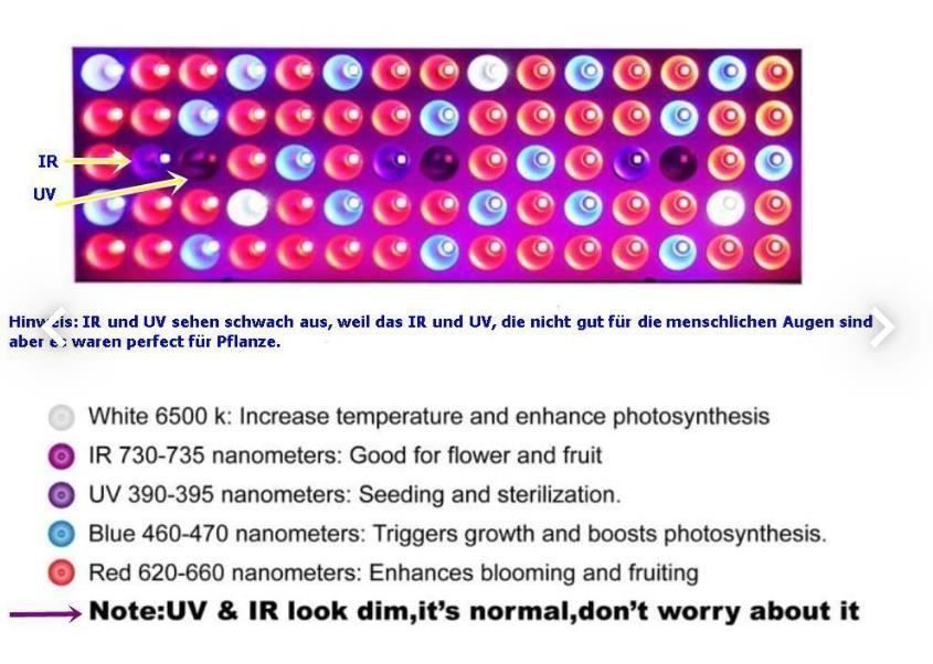 Lampade: LED Grow Light LED Pflanzenlampe – Nuovo e nell'imballaggio originale da Amriswil venduto da Ravinvida 9