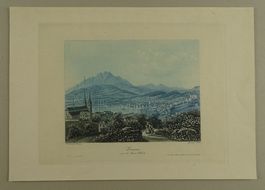 LUZERN, AQUATINTA UM 1840