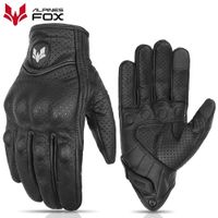 🤩NEU Hole PU-Leder Motorrad Handschuh Gr. XL