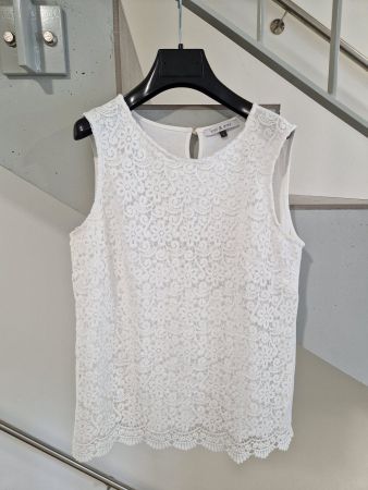 Damen Top Weiss Spitze Grösse S guter Zustand