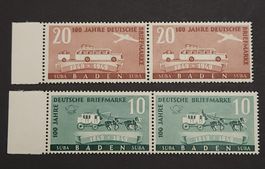 Französische Zone Baden Mi-N .54-55 Postfrisch Paare