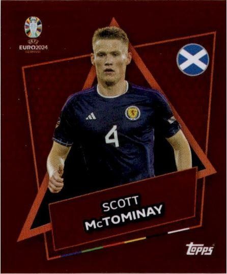 Topps EURO 2024 Star Player Gold Signature Sticker - Scott McTominay (Scotland) - SCO SP