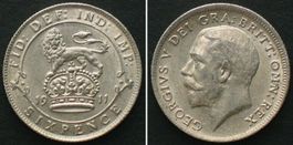 England 6 Pence 1911 GEORGE V. Silber ERHALTUNG! unz