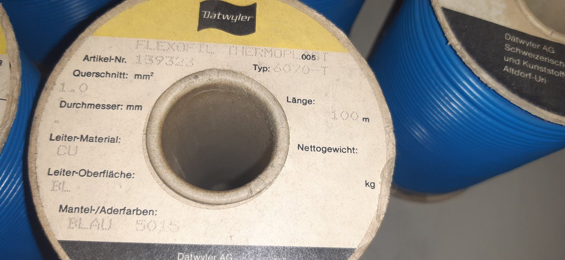 Dätwyler Cavi: Litze 1,0mm2 Blau L=100m – Nuovo (secondo la descrizione) da Fehraltorf venduto da STEMAC01TK 2