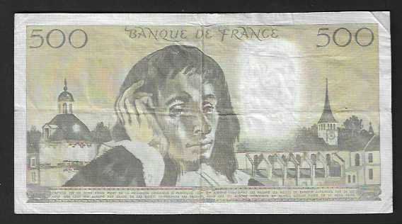 Banconote: France   -   500  Francs  1982  Gebrauvht – Usato da Gordola venduto da coinsandnotes 1