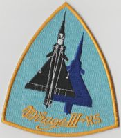 Mirage IIIRS - Fliegerabzeichen Aufnäher unten oben Stoff.