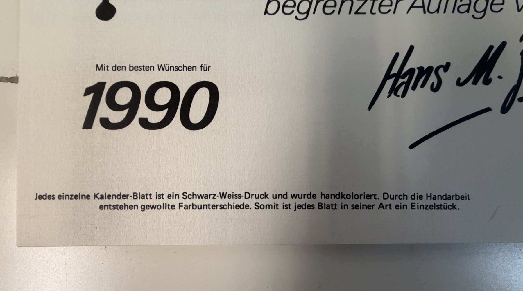 Calendari: Hans M. Zbinden Kalender – Nuovo e nell'imballaggio originale da Meilen venduto da Switcher2 1