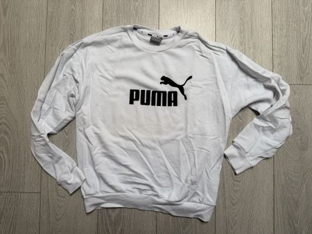 Pull Puma blanc, taille M – Idéal pour l'automne!