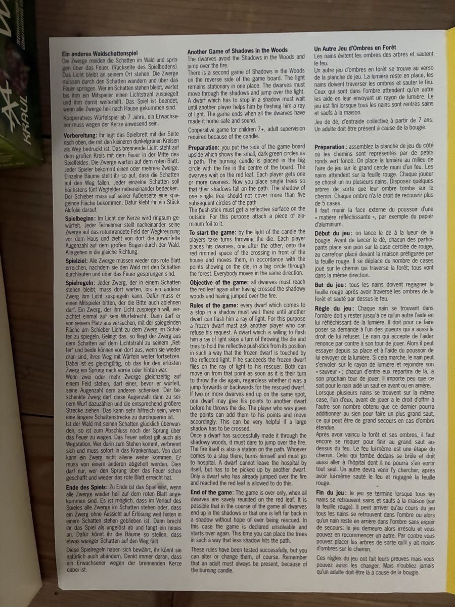 Spiele: WaldSchattenSpiel – Gebraucht aus zürich von lifi0406 7