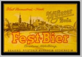 Kühlschrankmagnet Brauerei Pfisterer Mannheim-Seckenheim