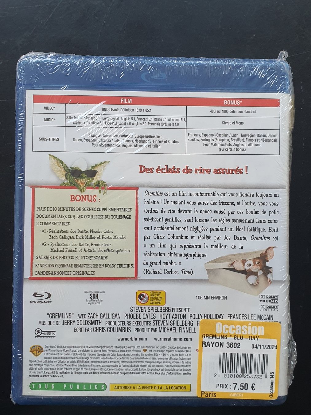 Tutti i DVDs: Gremlins Blu-ray (multi-language) – Usato da Zürich venduto da TimZurich1 1