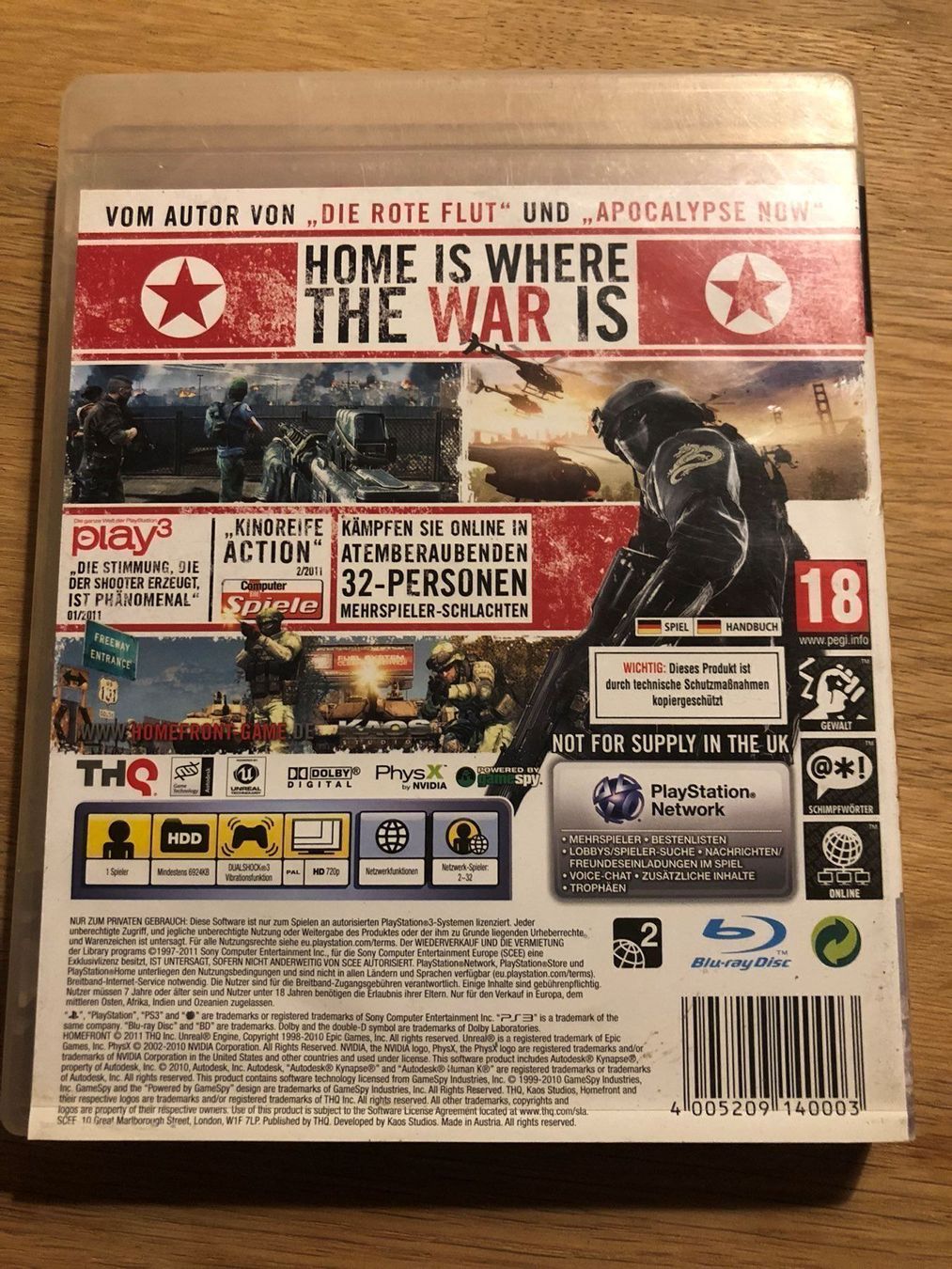 Sony Giochi: Homefront für Sony PS3 – Usato da Kestenholz venduto da Inna09 1