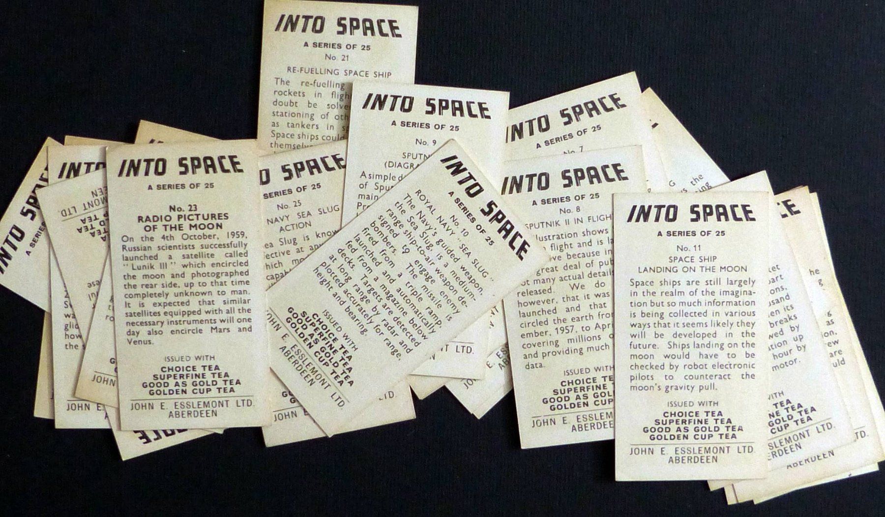 Carte collezionabili: INTO SPACE 1-25 TEA TRADE CARDS ESSLEMONT 1966 - MISSING #2 – Usato da Lugano venduto da YouWantUS 1