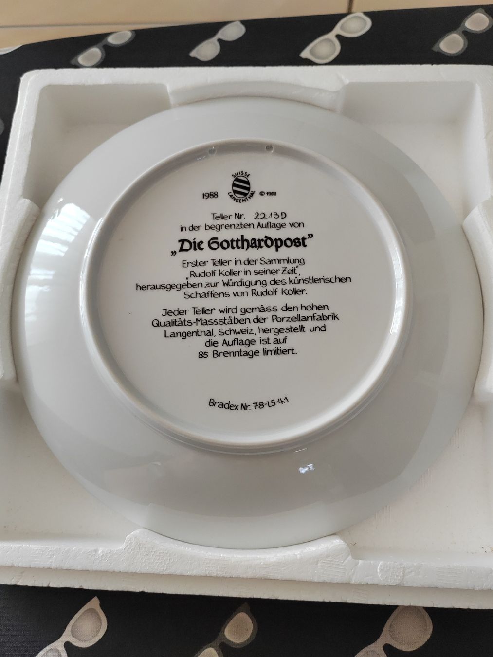 Piatti: Limitierte Edition: Zierteller "Gotthardpost" von 1988! – Nuovo (secondo la descrizione) da Weinfelden venduto da pha_5hg2