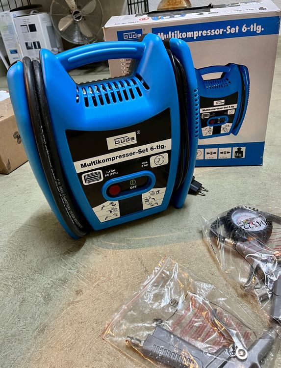 Güde Kompressor Dual Drive 12/230V 150 Watt, max 8 bar, tragbar - Leichter und handlicher Kompaktkompressor mit vielseitigem Zubehör: Tests, Infos & Preisvergleich