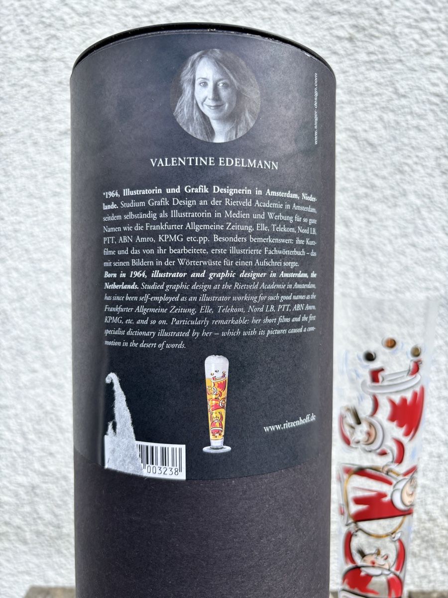 Ritzenhoff Gläser: Ritzenhoff Bierglas 2005 Valentine Edelmann – Neu (gemäss Beschreibung) aus Morschach von stellacrana 1