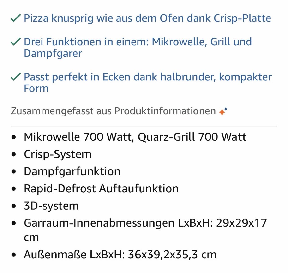 Bauknecht Elettrodomestici da cucina: Mikrowelle / Grill /Dampf Bauknecht – Nuovo (secondo la descrizione) da Gottlieben venduto da Brento 8