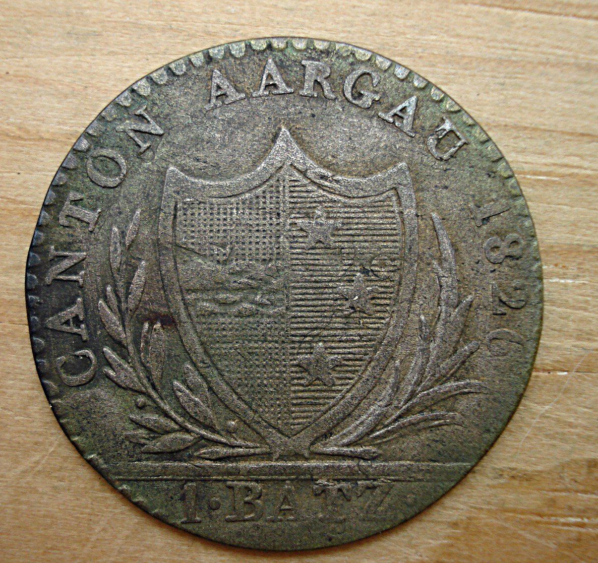 Alle Münzen: (D3) Aargau Batzen 1826 – Gebraucht aus Erlach von Net-Coins 1