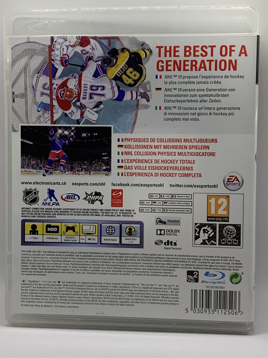 Sony Giochi: NHL 15 - PS3 – Usato da Ostermundigen venduto da RG-Collector 1