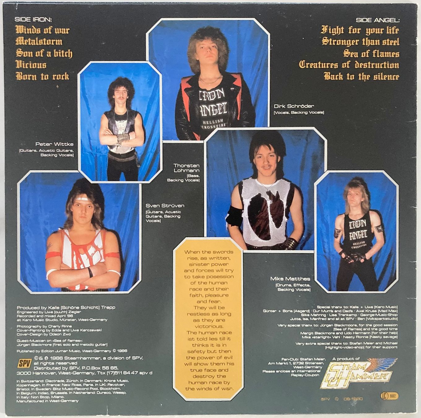 Schallplatten: IRON ANGEL - WINDS OF WAR – Gebraucht aus Bottens von hotter-than-hell 1