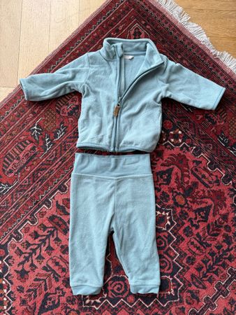Kuscheliges Fleece-Set Gr. 68 – Jacke & Hose in Mintgrün