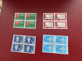 4er Block Satz mit Ausgabetag Stempel 1960