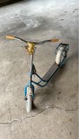 Vintage Kinderroller blau mit Bär akzeptabler Zustand