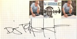 DJ Tomekk Autogramm signiert Papier m.Bild 11x20cm