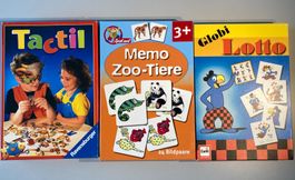 Drei Lernspiele, Wortschatz- und Sprachförderung, 4-8 Jahre