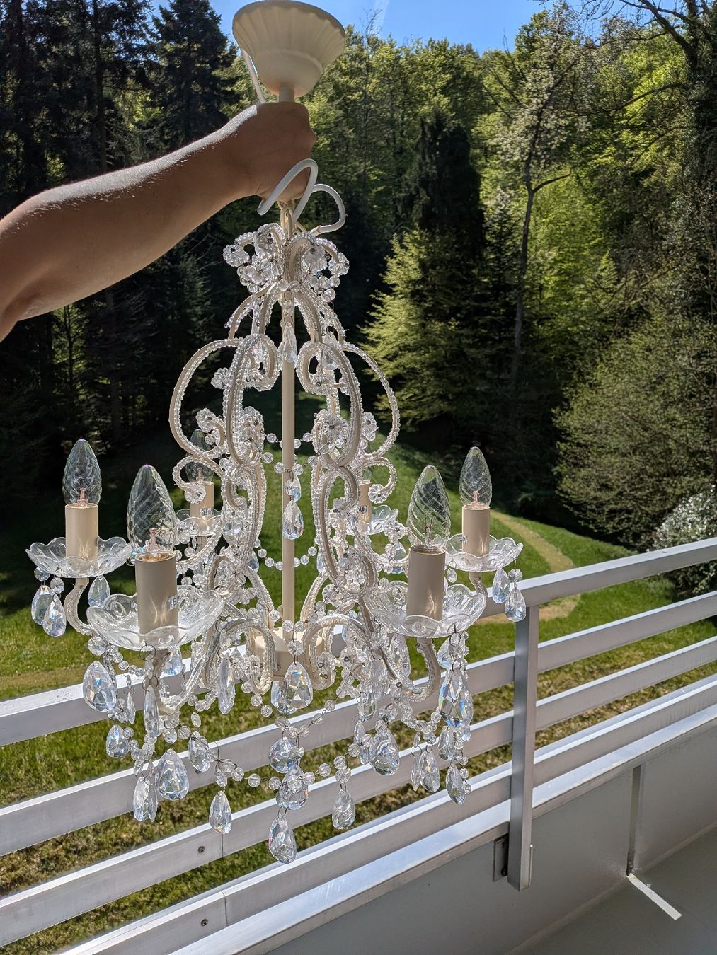 Lampadari & plafoniere: Kronleuchter beige (nicht Echtkristall) – Usato da Luzern venduto da Aussiejoy