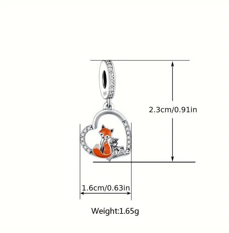 Pendentifs: Charm "Le Renard & Sa Copine" – Neuf avec emballage d'origine à Bernex par Natalys 1