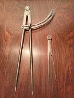 2 antike Anreisswerkzeuge Zirkel Peugeot Freres Acier