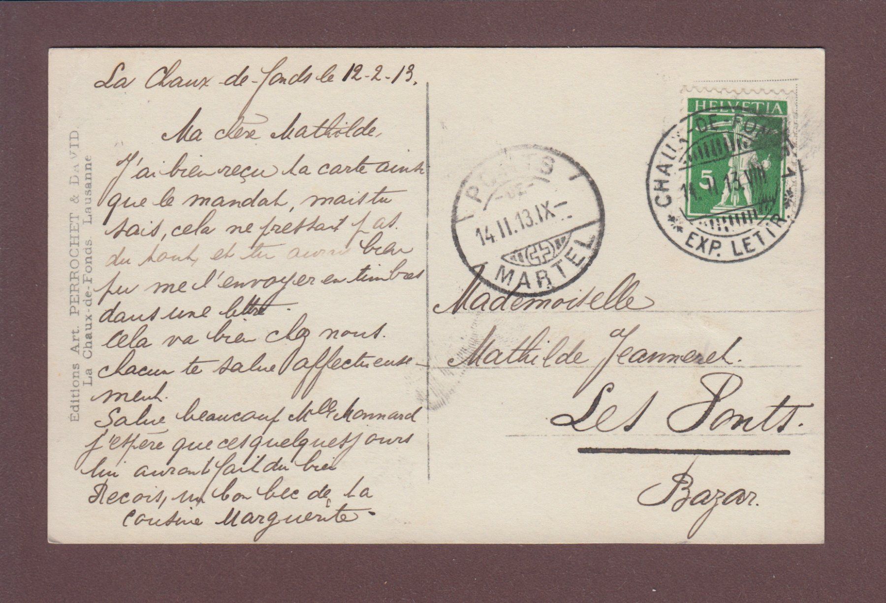 Cartoline postali: LAC LEMAN - Coucher de soleil - 1913 – Usato da Pully venduto da nicecards 1