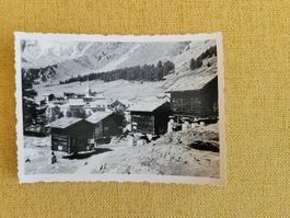 Foto Saas-Fee Wallis schwarz-weiss guter Zustand c1950