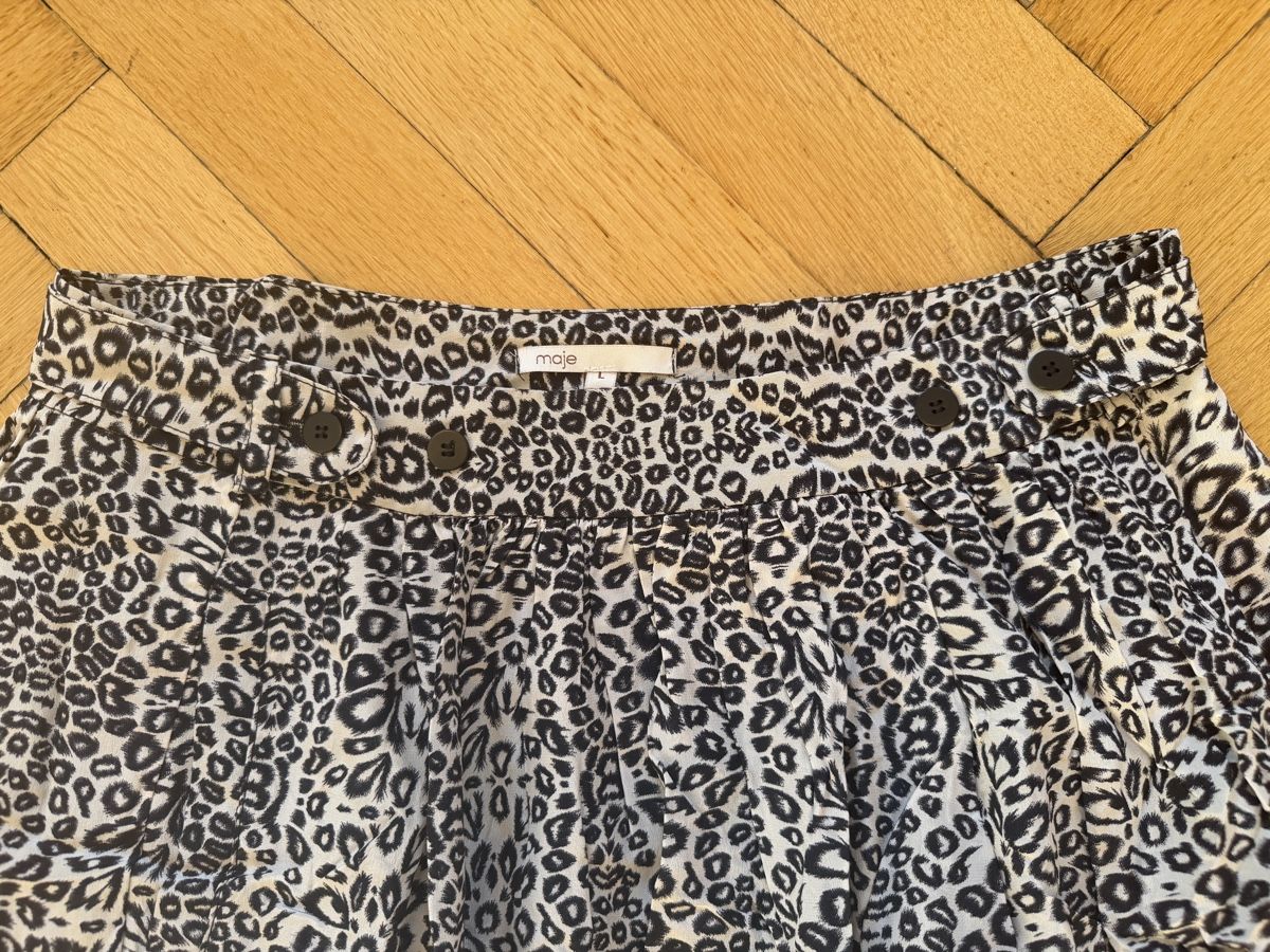 Maje Röcke: Jupe Maje léopard soie noir blanc - taille L - comme neuve – Neu (gemäss Beschreibung) aus Lausanne von Stephaniesdressing 3