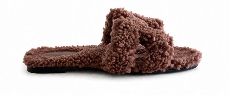 Hermès Scarpe da donna: Hermès Oran, Lammfell braun, Groesse 38.5  – Usato da Herrliberg venduto da erstmeinsdanndeins 3