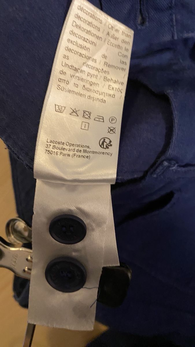 Lacoste Pantaloni: Lacoste Chino Hose, Herren, Grösse 46 – Usato da Erlinsbach SO venduto da Nina040 6
