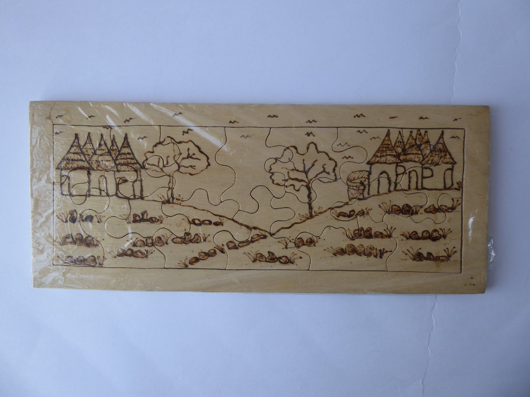 Puzzle: Schönes Holzpuzzle Schlösser, ca 18 Teile – Usato da Turbenthal venduto da Panau
