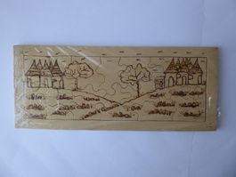 Schönes Holzpuzzle Schlösser, ca 18 Teile