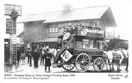 London Pferdeomnibus am Swiss Cottage