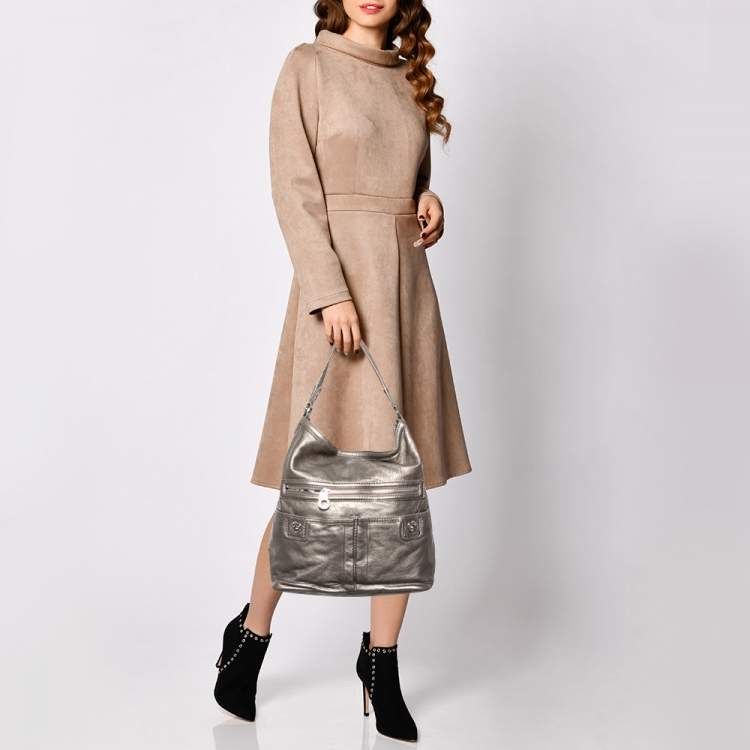 Marc Jacobs Borse da donna: Marc Jacobs metallic soft leather double pocket shoulder bag – Usato da Rüschlikon venduto da del_f9xw 1