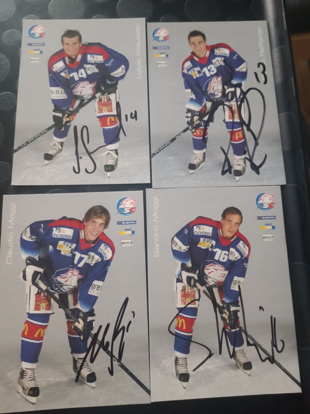 Autografi: ZSC  Set -  4x handsigniert – Usato da Menziken venduto da Artographs